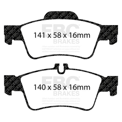 EBC Greenstuff 2000 Series Sport Brake Pad Set (DP21491) Image 4