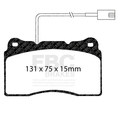 EBC Yellowstuff 4000 Series Street and Track Brake Pad Set (DP41540R) Image 2