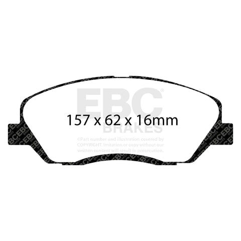 EBC Greenstuff 2000 Series Sport Brake Pad Set (DP21783) Image 3