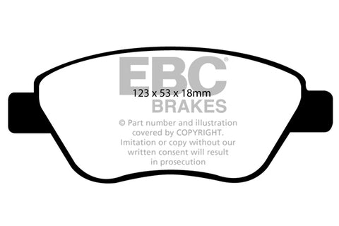 EBC Greenstuff 2000 Series Sport Brake Pad Set (DP21965) Image 3