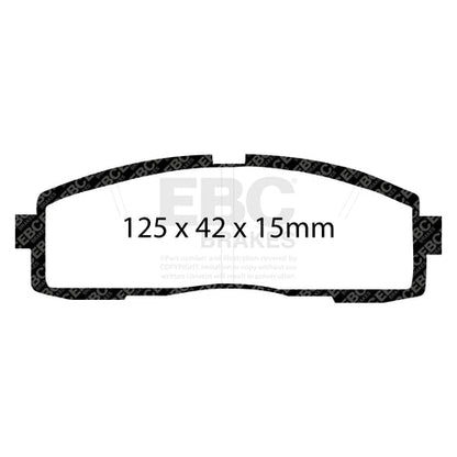 EBC Yellowstuff 4000 Series Street and Track Brake Pad Set (DP4608/2R) Image 2