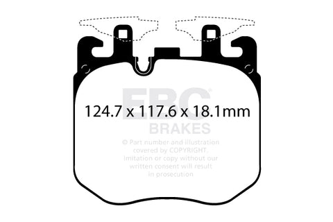 EBC Greenstuff 2000 Series Sport Brake Pad Set (DP22304) Image 2