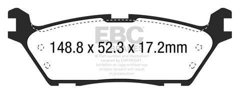 EBC Yellowstuff 4000 Series Street and Track Brake Pad Set (DP43037R) Image 3