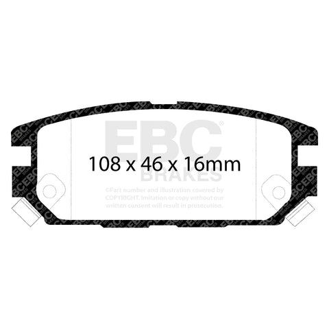 EBC Greenstuff 2000 Series Sport Brake Pad Set (DP2987) Image 1