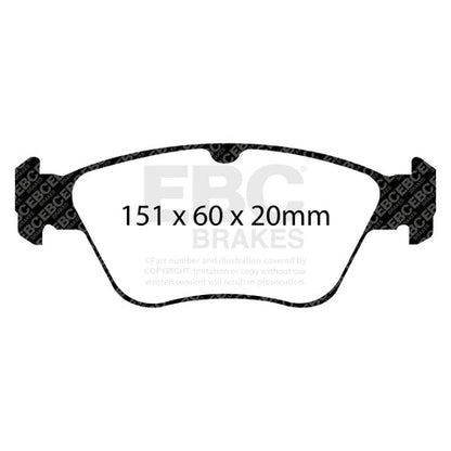 EBC Greenstuff 2000 Series Sport Brake Pad Set (DP21055) Image 3