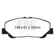 EBC Yellowstuff 4000 Series Street and Track Brake Pad Set (DP42048R) Image 1