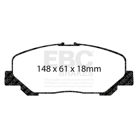 EBC Yellowstuff 4000 Series Street and Track Brake Pad Set (DP42048R) Image 1