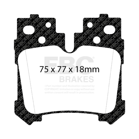 EBC Greenstuff 2000 Series Sport Brake Pad Set (DP21812) Image 1