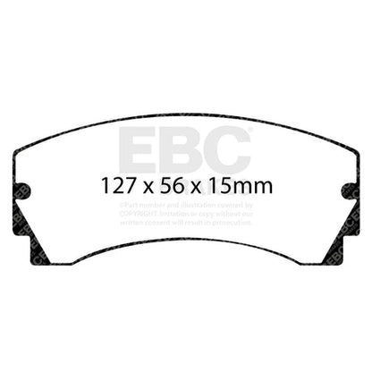 EBC Yellowstuff 4000 Series Street and Track Brake Pad Set (DP4046R) Image 2