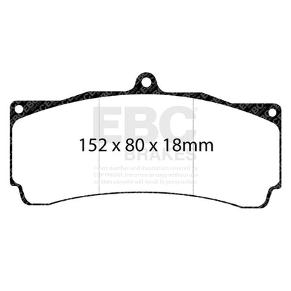 EBC Orangestuff 9000 Series Race Brake Pad Set (DP9006) Image 2