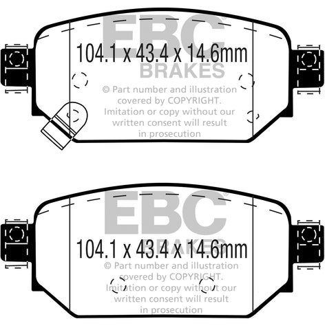 EBC Ultimax OE Replacement Brake Pad Set (DPX3081) Image 1