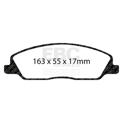 EBC Yellowstuff 4000 Series Street and Track Brake Pad Set (DP41869R) Image 4