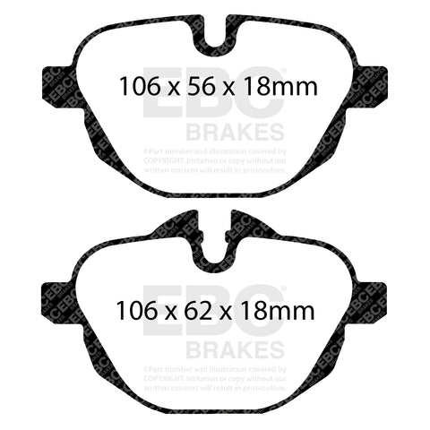 EBC Redstuff 3000 Series Sport Brake Pad Set (DP32047C) Image 4