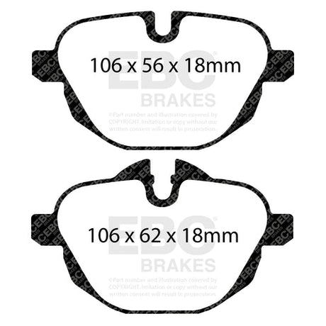 EBC Yellowstuff 4000 Series Street and Track Brake Pad Set (DP42047R) Image 1