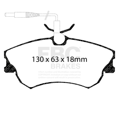 EBC Ultimax OE Replacement Brake Pad Set (DP1128) Image 2