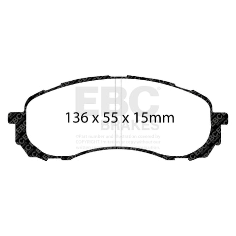 EBC Greenstuff 2000 Series Sport Brake Pad Set (DP21492) Image 4