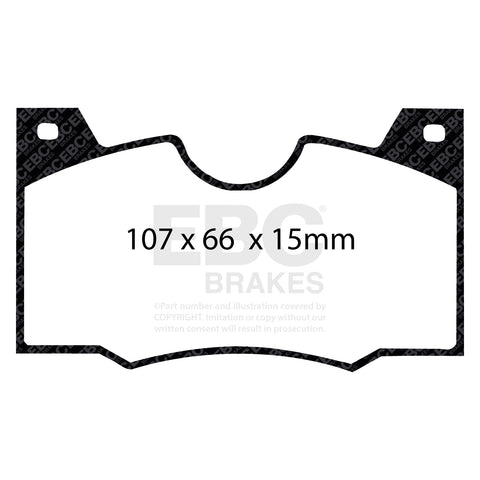 EBC Greenstuff 2000 Series Sport Brake Pad Set (DP2188) Image 4