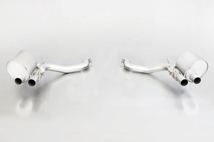 RACING Axle Back Exhaust System for MASERATI Ghibli III 157M Resonated | 4x GT Titanium Scotched Tips