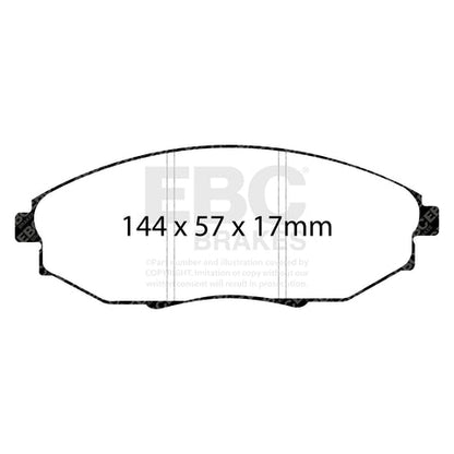 EBC Greenstuff 2000 Series Sport Brake Pad Set (DP21750) Image 2