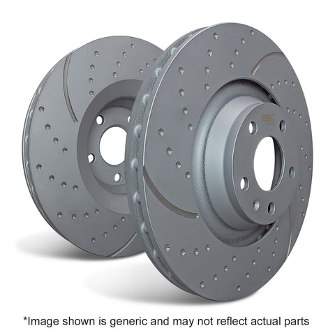EBC GD Series Slotted and Dimpled Sport Discs (Pair) (GD7121) Image 1