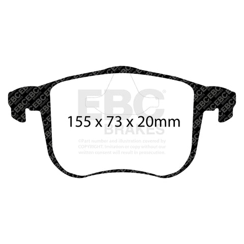 EBC Greenstuff 2000 Series Sport Brake Pad Set (DP21416) Image 1