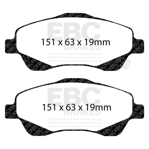 EBC Greenstuff 2000 Series Sport Brake Pad Set (DP21499) Image 2