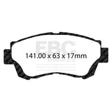 EBC Yellowstuff 4000 Series Street and Track Brake Pad Set (DP4874R) Image 1