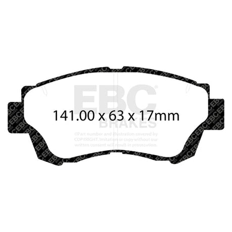 EBC Yellowstuff 4000 Series Street and Track Brake Pad Set (DP4874R) Image 1