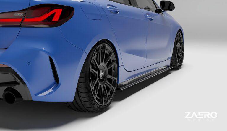 ZAERO EVO-1 Gloss Black Side Skirts BMW 1 Series F40