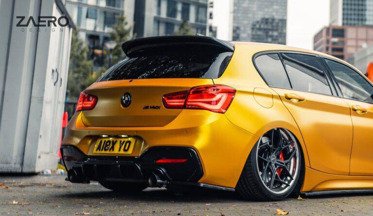 ZAERO EVO-1 Gloss Black Diffuser Flap Extensions BMW 1 Series