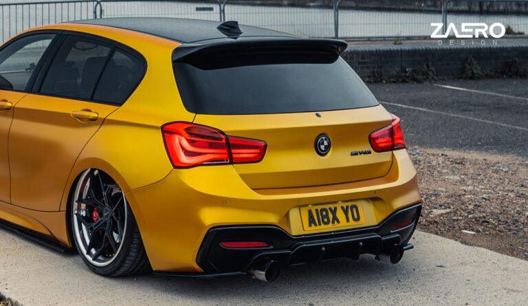 ZAERO EVO-1 Gloss Black Diffuser Flap Extensions BMW 1 Series