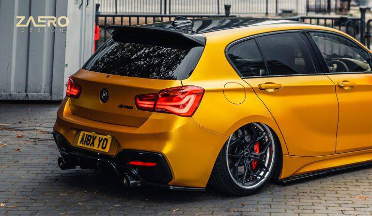 ZAERO EVO-1 Gloss Black Diffuser Flap Extensions BMW 1 Series