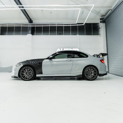 BMW 2 Series F22 & M2 F87 Pre - Preg Carbon Fibre Swan Neck AT - R1 Rear Wing by Adro (2014 - 2021) - | Rear Wings | FD Racing