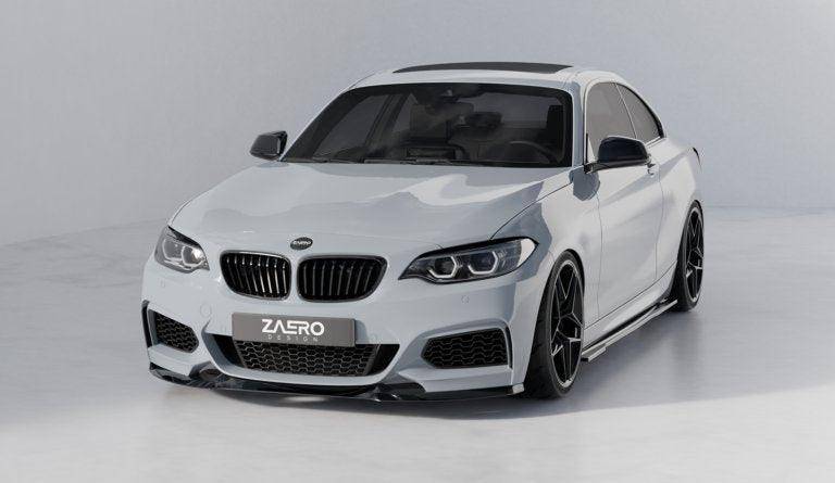 ZAERO EVO-1 Gloss Black Front Splitter BMW 2 Series F22/F23