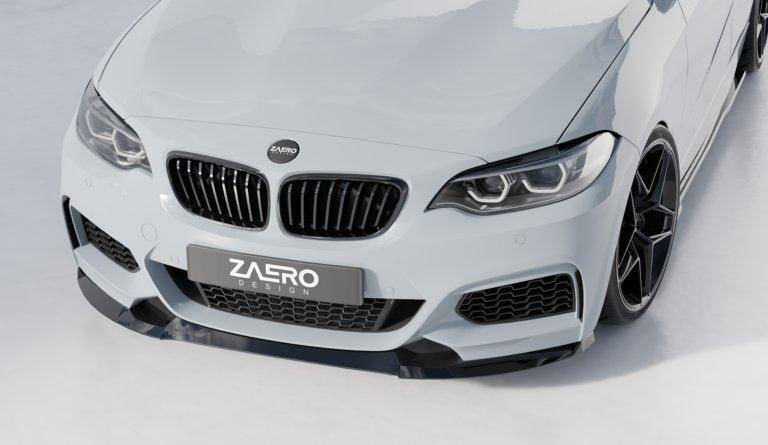ZAERO EVO-1 Gloss Black Front Splitter BMW 2 Series F22/F23