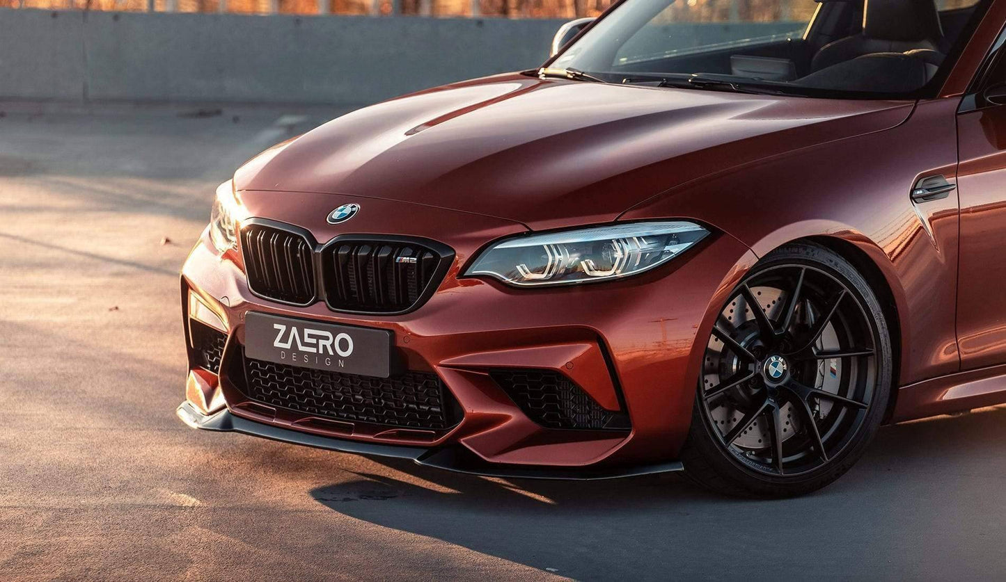 ZAERO EVO-S Gloss Black Front Splitter for BMW M2 Competition F87