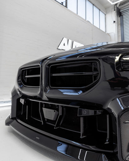 ZAERO EVO-S Front Grilles Gloss Black for BMW M2 G87
