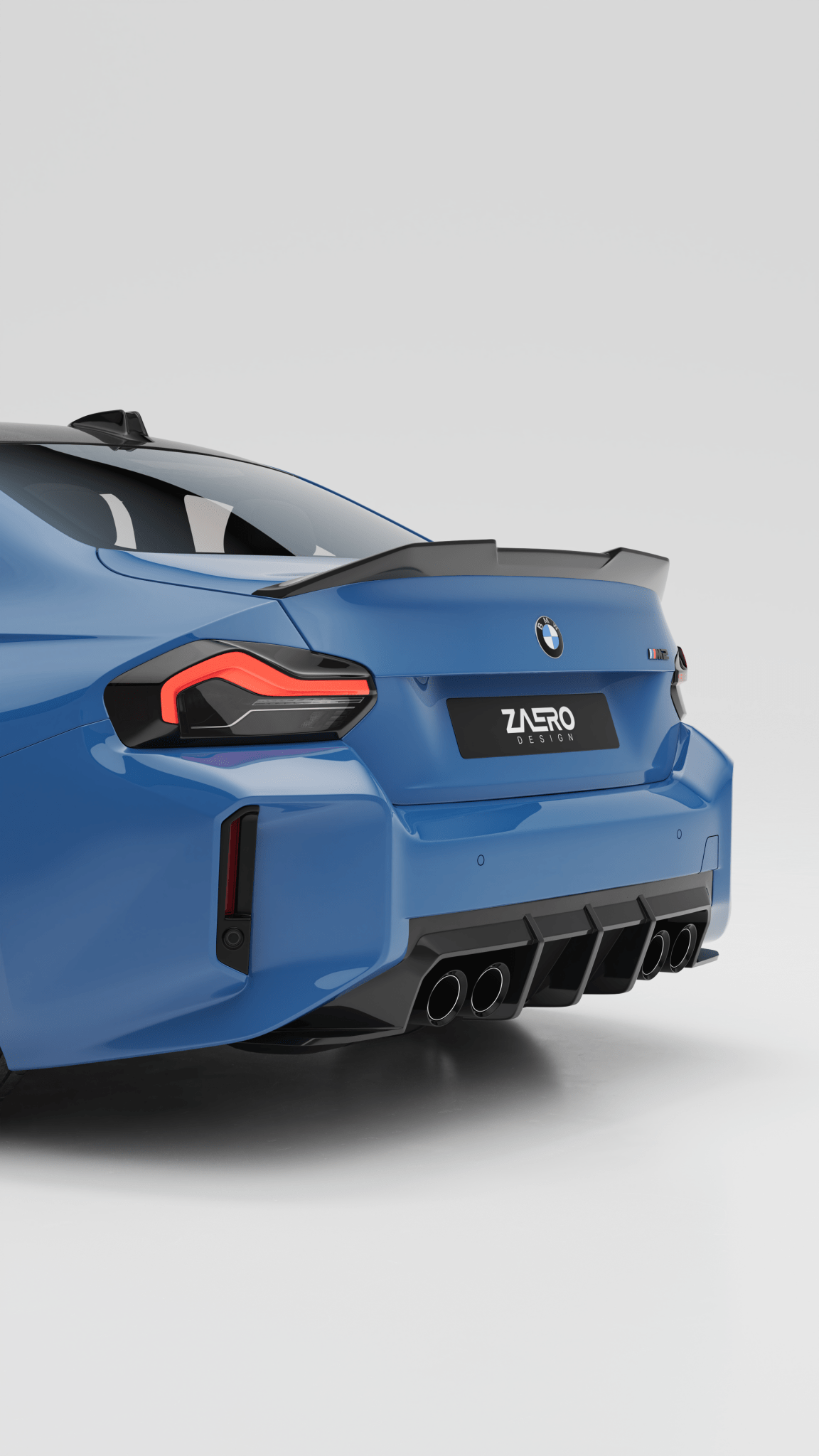 ZAERO EVO-S Rear Diffuser Gloss Black for BMW M2 G87