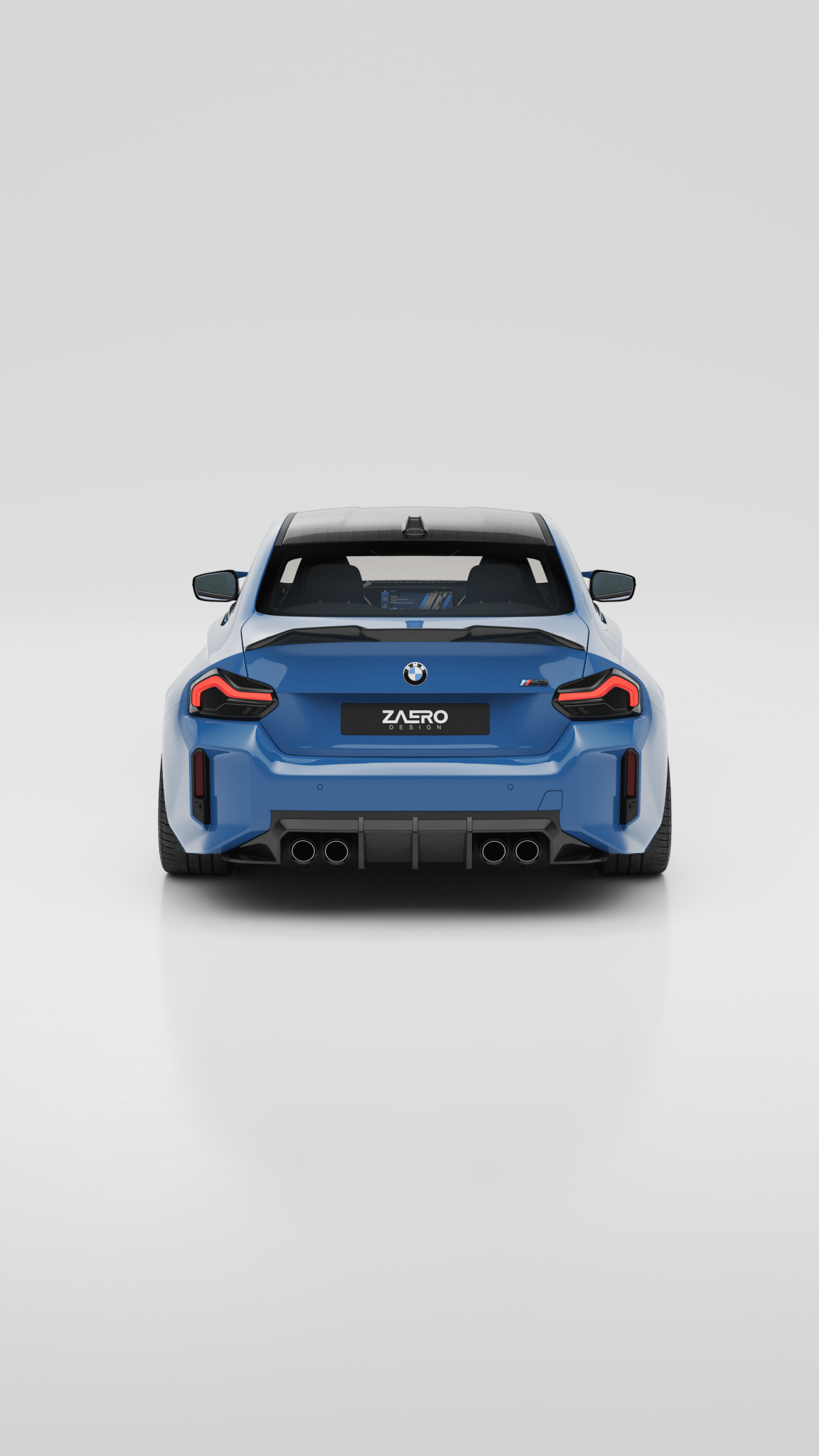 ZAERO EVO-S Rear Spoiler Lip Gloss Black for BMW M2 G87