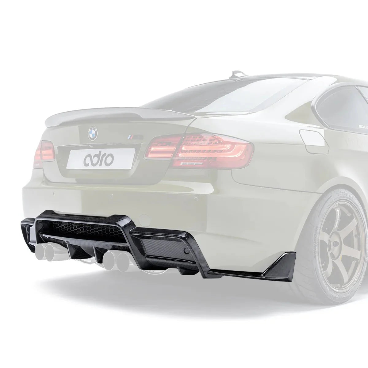 Adro Rear Diffuser BMW M3 E92 Wet Carbon Fibre with High-Gloss Finish