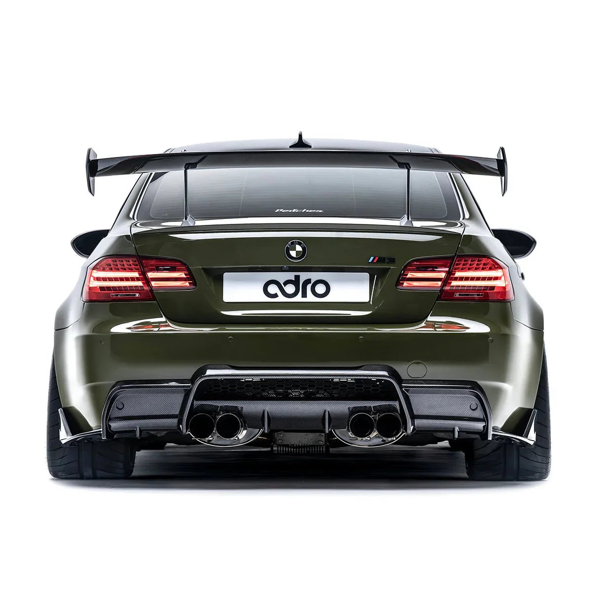 BMW M3 E92 Pre - Preg Carbon Fibre Swan Neck AT - R1 Rear Wing by Adro - | Rear Wings | FD Racing