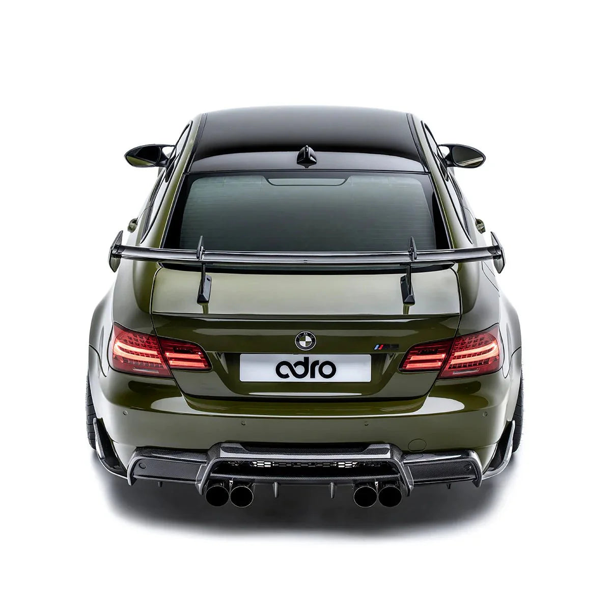 BMW M3 E92 Pre - Preg Carbon Fibre Swan Neck AT - R1 Rear Wing by Adro - | Rear Wings | FD Racing