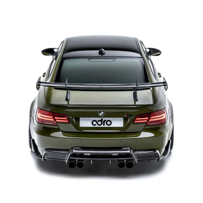 BMW M3 E92 Pre - Preg Carbon Fibre Swan Neck AT - R1 Rear Wing by Adro - | Rear Wings | FD Racing