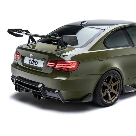 BMW M3 E92 Pre - Preg Carbon Fibre Swan Neck AT - R1 Rear Wing by Adro - | Rear Wings | FD Racing