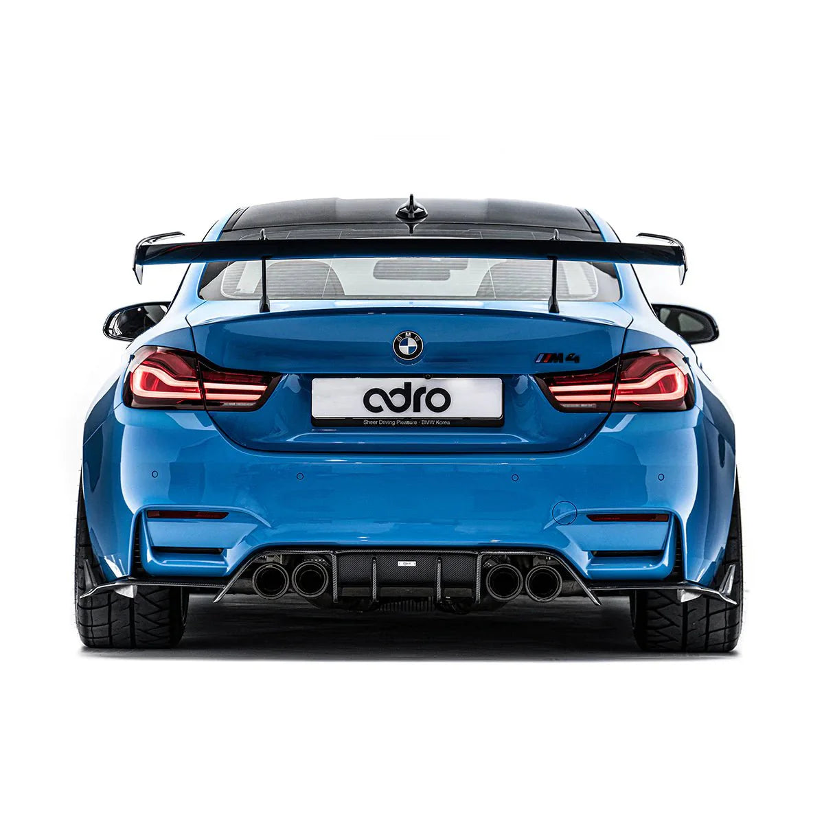 BMW M4 F82 Pre - Preg Carbon Fibre AT - R Swan Neck GT Rear Wing by Adro (2014 - 2020) - | Rear Wings | FD Racing