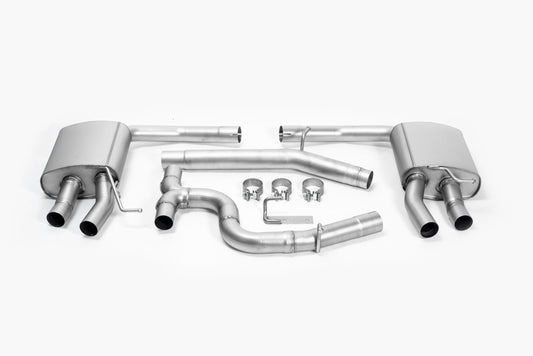 Remus GPF-Back Exhaust 4x 100mm Titanium Black Tips for VW Golf 8