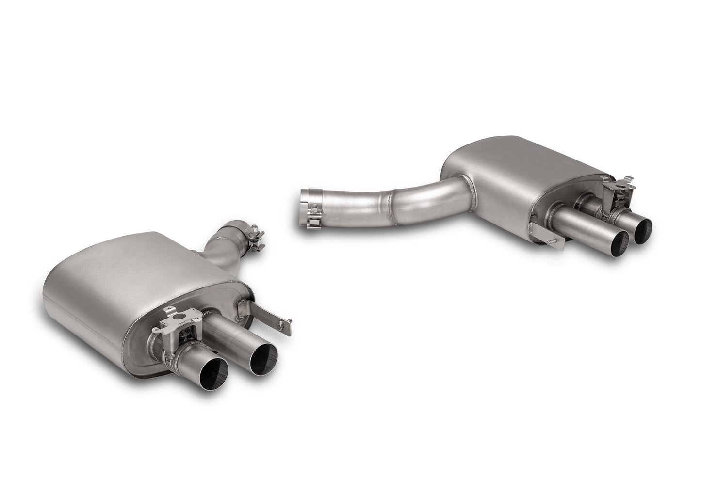 Sport Exhaust for Audi RS4 Avant Quattro / RS5 Quattro Coupe Non-Resonated | 4x 84mm Street Race Black Chrome Tips