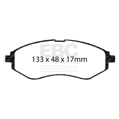 EBC Greenstuff 2000 Series Sport Brake Pad Set (DP21213) Image 1