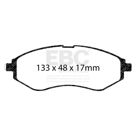 EBC Greenstuff 2000 Series Sport Brake Pad Set (DP21213) Image 1