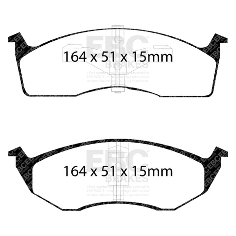 EBC Greenstuff 2000 Series Sport Brake Pad Set (DP21065) Image 1